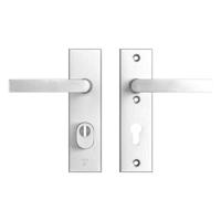 AXA AXA veiligheidsbeslag achterdeur Edge Plus rechth. kortschild Blok kruk/kruk PC72 met kerntrekbeveiliging SKG3 - aluminium