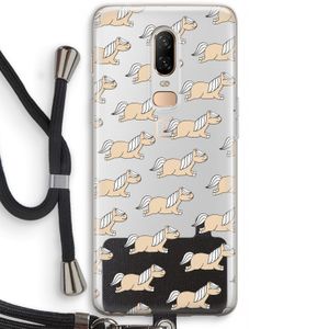 Ponys: OnePlus 6 Transparant Hoesje met koord