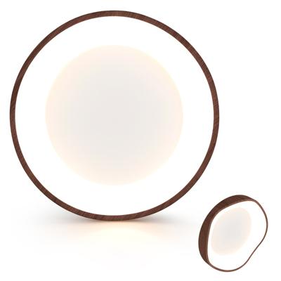 LED Plafondlamp Moderne 24 W Lamp met Houten Motief Metalen Frame 3000 K Warm Licht LED Kroonluchter voor Thuis Kantoor