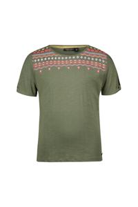 Like Flo zomer t-shirt meisjes - army groen - slub, embroiderie - Elodie