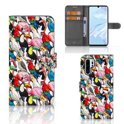 Huawei P30 Pro | Telefoonhoesje | Met pasjeshouder | Birds