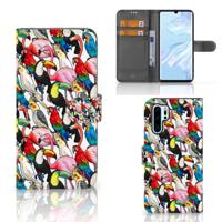 Huawei P30 Pro | Telefoonhoesje | Met pasjeshouder | Birds