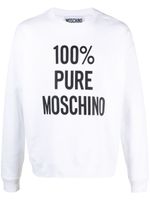 Moschino sweat en coton à logo imprimé - Blanc - thumbnail