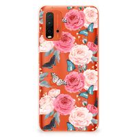 Xiaomi Poco M3 TPU Case Butterfly Roses - thumbnail