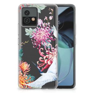 Motorola Moto G72 TPU Hoesje Bird Flowers