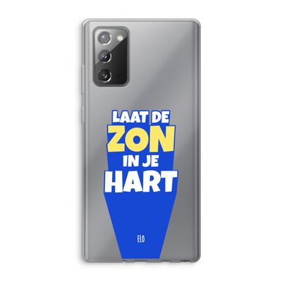 Laat de zon in je hart: Samsung Galaxy Note 20 / Note 20 5G Transparant Hoesje