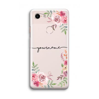 Rozen: Google Pixel 3 Transparant Hoesje