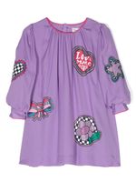 Marc Jacobs Kids robe courte à patch logo - Violet