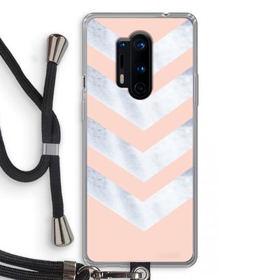 Marmeren pijlen: OnePlus 8 Pro Transparant Hoesje met koord
