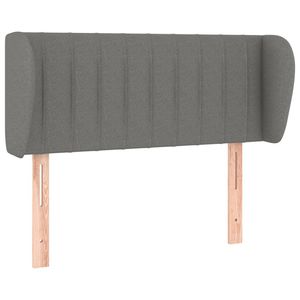 The Living Store Hoofdbord - Hoofdeind en Rand - Donkergrijs - 103 x 23 x 78/88 cm