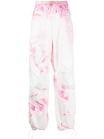 DARKPARK pantalon cargo à effet tie dye - Rose