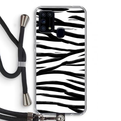 Zebra pattern: Samsung Galaxy M31 Transparant Hoesje met koord