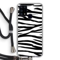 Zebra pattern: Samsung Galaxy M31 Transparant Hoesje met koord