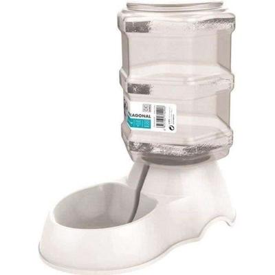 M-PETS Zeshoekige waterdispenser - 3500 ml - Wit - voor honden