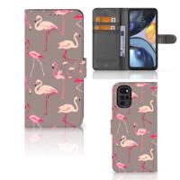 Motorola Moto G22 | Telefoonhoesje | Met pasjeshouder | Flamingo