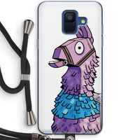 Lama: Samsung Galaxy A6 (2018) Transparant Hoesje met koord