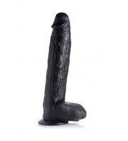 Raging Rhino 17 Inch Veiny Dildo - Black