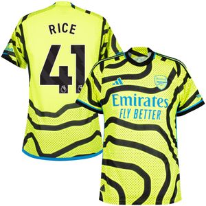 Arsenal Authentic Heat.Rdy Shirt Uit 2023-2024 + Rice 41