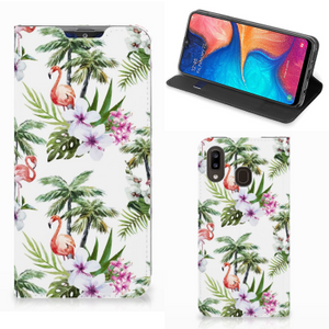 Samsung Galaxy A30 Hoesje maken Flamingo Palms