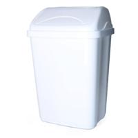 Prullenbak/afvalbak - 16 liter - kunststof - wit - 35 x 29 x 44 cm Prullenbak/afvalbak - 16 liter - kunststof - wit - 35 x 29 x 44 cm