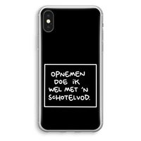 Schotelvod: iPhone X Transparant Hoesje Schotelvod: iPhone X Transparant Hoesje