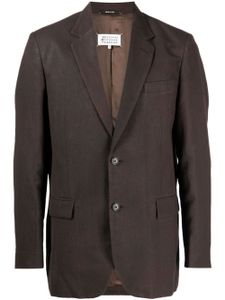 Maison Margiela blazer boutonné à revers crantés - Marron