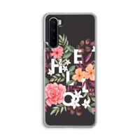 Hello in flowers: OnePlus Nord Transparant Hoesje - thumbnail