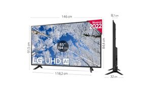 LG UHD 65UQ70006LB tv 165,1 cm (65") 4K Ultra HD Smart TV Wifi Zwart