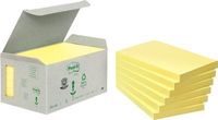 Post-it Recycled notes, 100 vel, ft 76 x 127 mm, geel, pak van 6 blokken