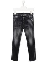 DSQUARED2 KIDS jean slim à effet usé - Gris