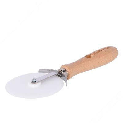 Pizza, koekjes en taarten snijder met een glad blad van plastic staal - 88 mm