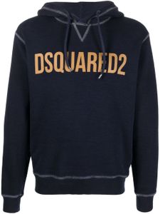 DSQUARED2 hoodie à logo imprimé - Bleu