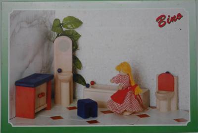Van Der Doelen Poppenhuis meubels badkamer set