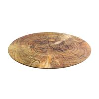 Placemat - boomstam print - 10x stuks - rond - 38 cm - tafel onderlegger
