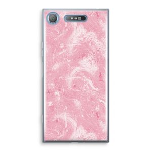 Abstract Painting Pink: Sony Xperia XZ1 Transparant Hoesje