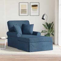 Chaise Lounge met Rok met kussen Blauw 91 x 157 x 91 cm Stof