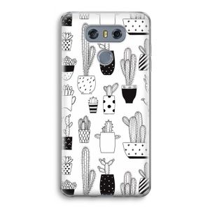 Cactusmotief: LG G6 Transparant Hoesje