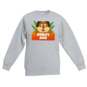 Sweater grijs voor kinderen met Doggy Dog de hond