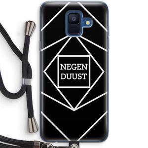 Negenduust geometrisch: Samsung Galaxy A6 (2018) Transparant Hoesje met koord