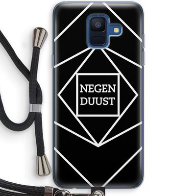 Negenduust geometrisch: Samsung Galaxy A6 (2018) Transparant Hoesje met koord