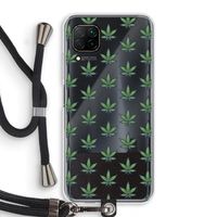 Weed: Huawei P40 Lite Transparant Hoesje met koord Weed: Huawei P40 Lite Transparant Hoesje met koord