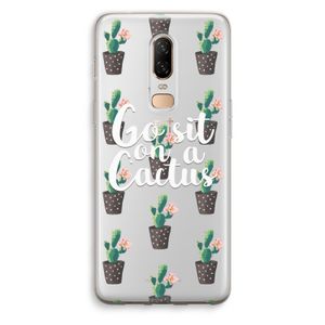 Cactus quote: OnePlus 6 Transparant Hoesje