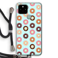 Donuts: Pixel 5 Transparant Hoesje met koord