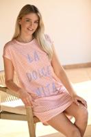 Roze nachthemd speelse stippen