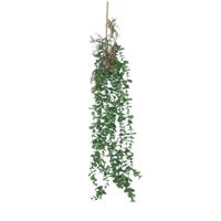 Kunstbloem/kunsttak Eucalyptus hangend - 97 cm - groen - kunst hangplanten