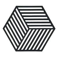 Zone Denmark - siliconen onderzetter Hexagon - zwart - 16 x 14 cm - thumbnail