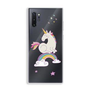 Regenboog eenhoorn: Samsung Galaxy Note 10 Plus Transparant Hoesje