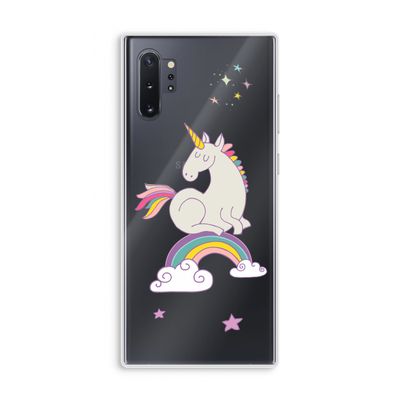 Regenboog eenhoorn: Samsung Galaxy Note 10 Plus Transparant Hoesje
