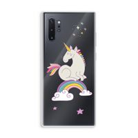 Regenboog eenhoorn: Samsung Galaxy Note 10 Plus Transparant Hoesje