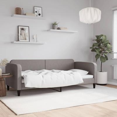 Slaapbank 90x200 cm stof taupe